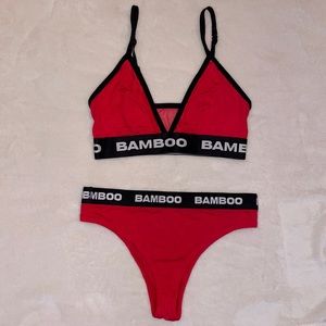 Bamboo Underwear red set size S